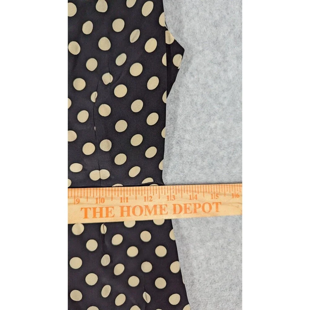 Kate Spade Women Dress Size 00 Hailee Silk Sleeveless Shift Pleated Polka Dot - Picture 10 of 12